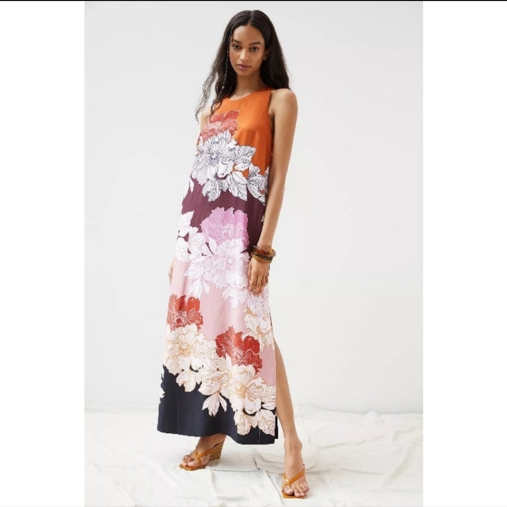 NWT Anthropologie Maeve Floral Twist Maxi Dress Medium